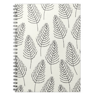 Natürlich Floral: Abstraktes Weiß Vintage Notizblock
