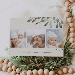 Natürlich Freude Holiday Foto Collage Card Feiertagskarte