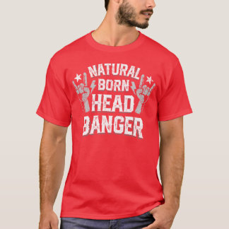 Natürlich geborener Headbanger Teufelshörner Heavy T-Shirt