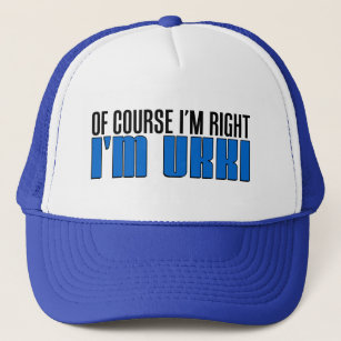 Natürlich habe ich recht, wenn ich Ukki-Hut bin Truckerkappe