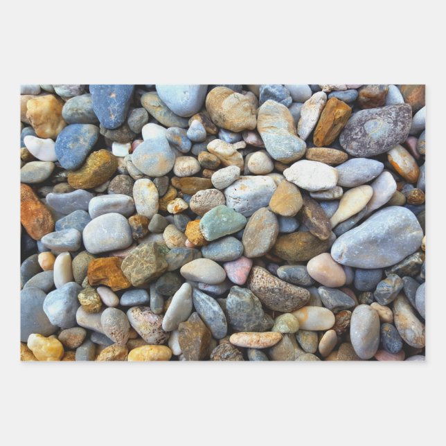 Naturlich Inspiriert Kiesstrand Geschenkpapier Set (Vorderseite)