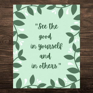 Naturlich Inspiriert Motivierend Zitat Poster