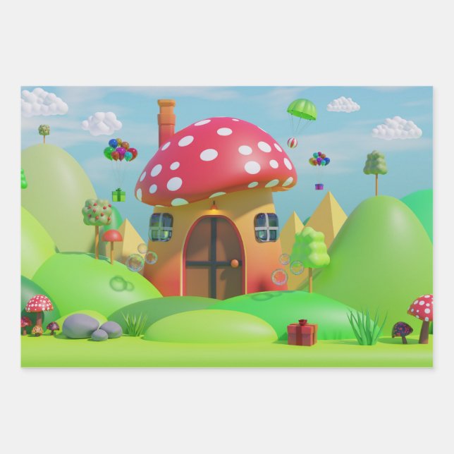 Naturlich Inspiriert Umschlagpapier Geschenkpapier Set (Vorderseite)