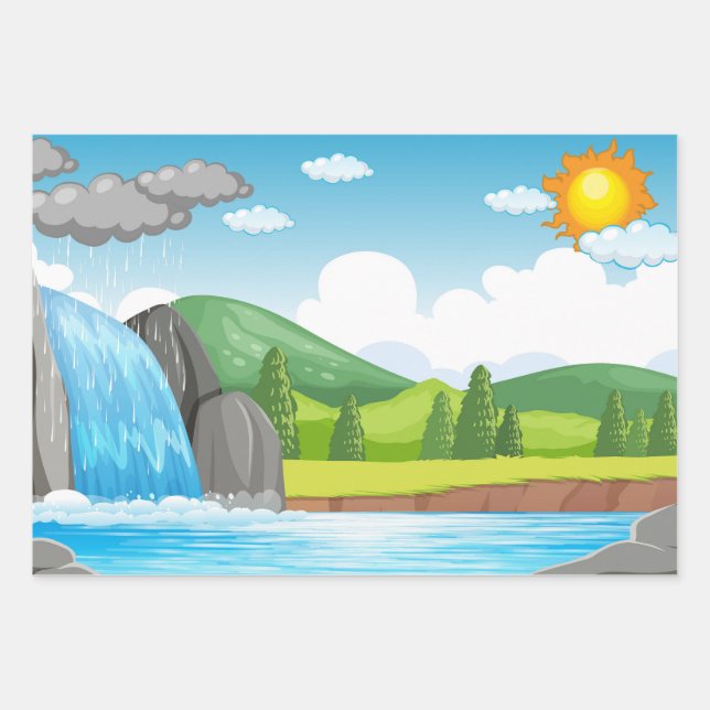 Naturlich Inspiriert Umschlagpapier Geschenkpapier Set (Vorderseite)