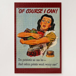 Natürlich kann ich das! Vintage-Propagandaposter a Puzzle