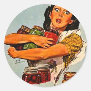 Natürlich kann ich! Vintage Retro Zweiter Weltkrie Runder Aufkleber