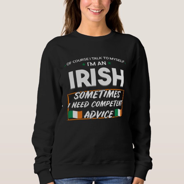 natürlich rede ich mit mir selbst ich bin ein iris sweatshirt (Vorderseite)