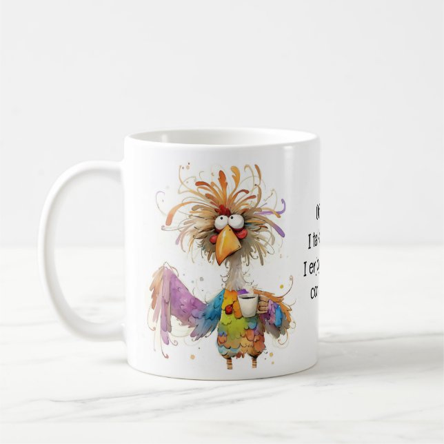 Natürlich rede ich mit mir selbst. Rooster Humorvo Kaffeetasse (Links)