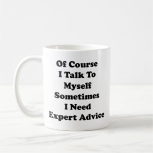 Natürlich spreche ich mit mir selbst manchmal brau kaffeetasse