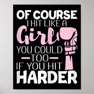 Natürlich trage ich wie ein Mädchen - Boxing Kickb Poster