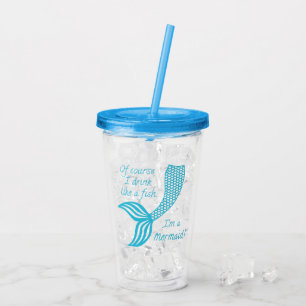 Natürlich trinke ich wie ein Fisch, ich bin eine M Acryltrinkbecher