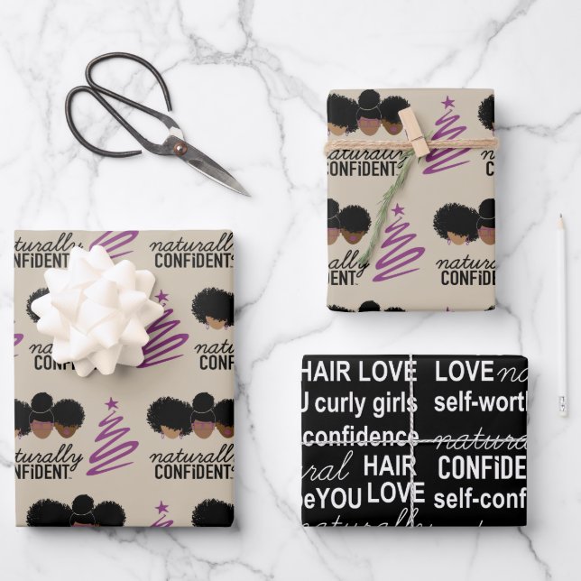 Natürlich vertrautes Holiday Packpapier SET Geschenkpapier Set (Vorderseite)