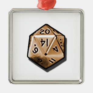 Natürliche 20 ornament aus metall