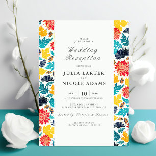 Natürliche Aquarell-Sonnenblumen Hochzeitsempfang Einladung