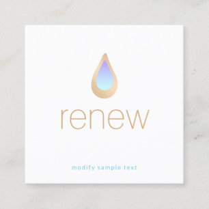 Natürliche Aromatherapie Skincare und Wellness-Wel Quadratische Visitenkarte