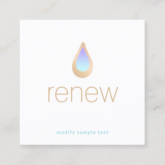 Natürliche Aromatherapie Skincare und Wellness-Wel Quadratische Visitenkarte (Vorderseite)