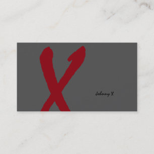 Natürliche Art Monogram Crimson Red Visitenkarte
