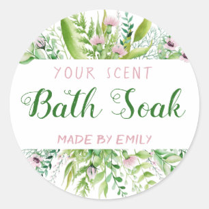 Natürliche Aussehen üppiger Bath Bomb Salz Soak La Runder Aufkleber
