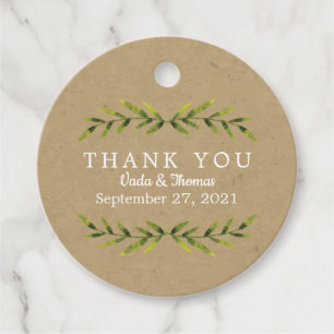 Natürliche Blätter, vielen Dank Geschenkanhänger