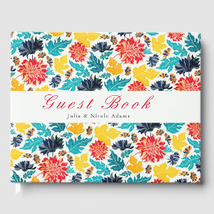 Natürliche Blaue Gelbe Wasserfarbe Sonnenblumen Ho Gästebuch