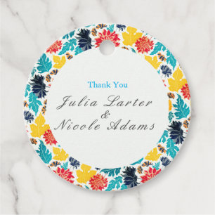 Natürliche Blaue Gelbe Wasserfarbe Sonnenblumen Ho Geschenkanhänger