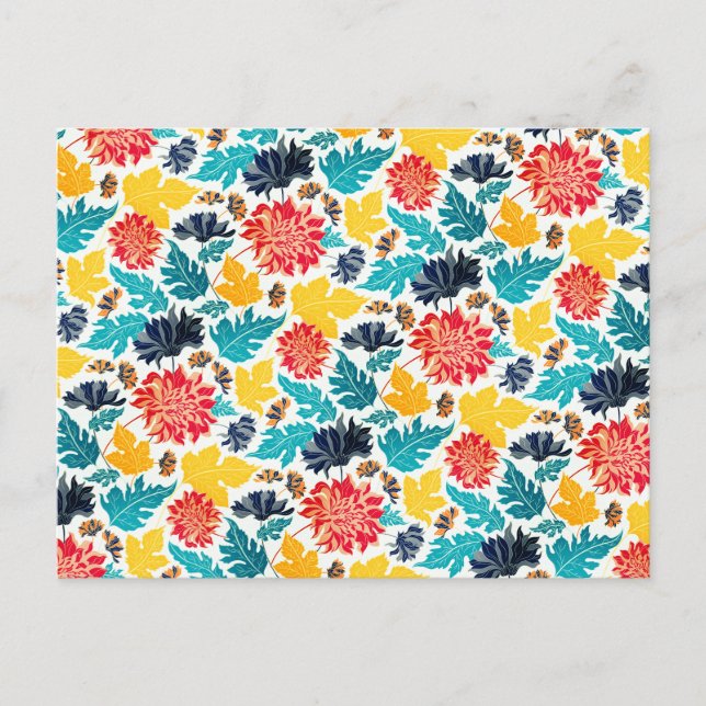 Natürliche Blaue Gelbe Wasserfarbe Sonnenblumen Ho Postkarte (Vorderseite)