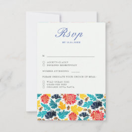 Natürliche Blaue Gelbe Wasserfarbe Sonnenblumen Ho RSVP Karte