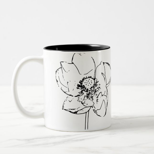 Natürliche Blume Zweifarbige Tasse (Links)