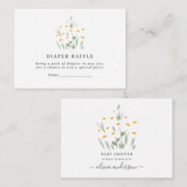 natürliche Blütendusche-Windelpreisverlosung Mitteilungskarte