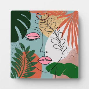 Natürliche Boho-Tropenillustration Fotoplatte
