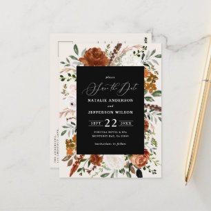 natürliche botanische rustikale elegante moderne H Postkarte