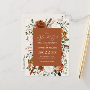 natürliche botanische rustikale, elegante moderne  postkarte