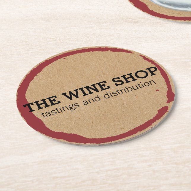 Natürliche Braune Weinberge Runder Pappuntersetzer (Angewinkelt)