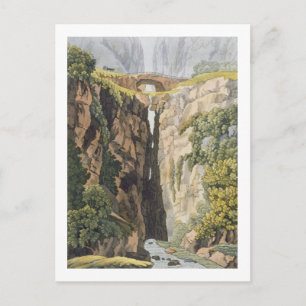 Natürliche Brücke, Valle d'Icononzo (farbige Litho Postkarte