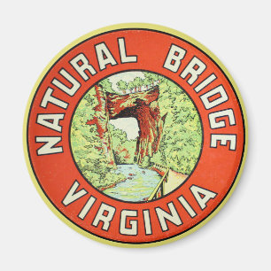 Natürliche Brücke Virginia Jahrgang Reise Magnet