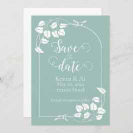 Natürliche Chic-Hochzeit retten das Datum Ankündigung