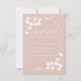 Natürliche Chic Hochzeit RSVP Karte