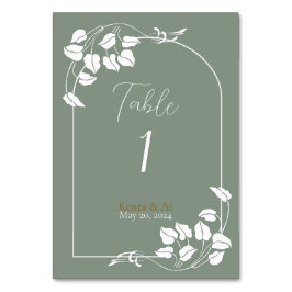 Natürliche Chic Hochzeit Tischnummer