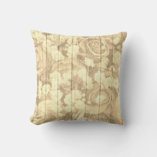 Natürliche Country Chic Rose Kissen