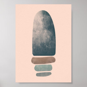 Natürliche einfache Boho Zeichnungen Boho Chic Äst Poster