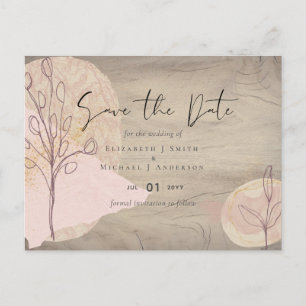 Natürliche Erde Rustikales Waldland-Blätter Postkarte