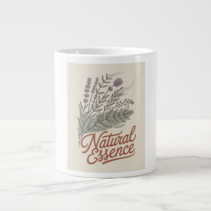Natürliche Essenz Vintage Botanische Wildblume Jumbo-Tasse