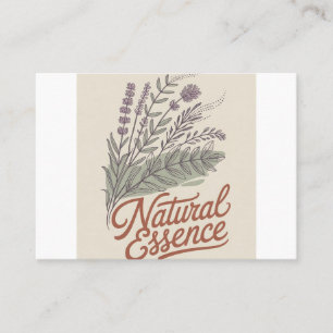 Natürliche Essenz Vintage Botanische Wildblume Visitenkarte
