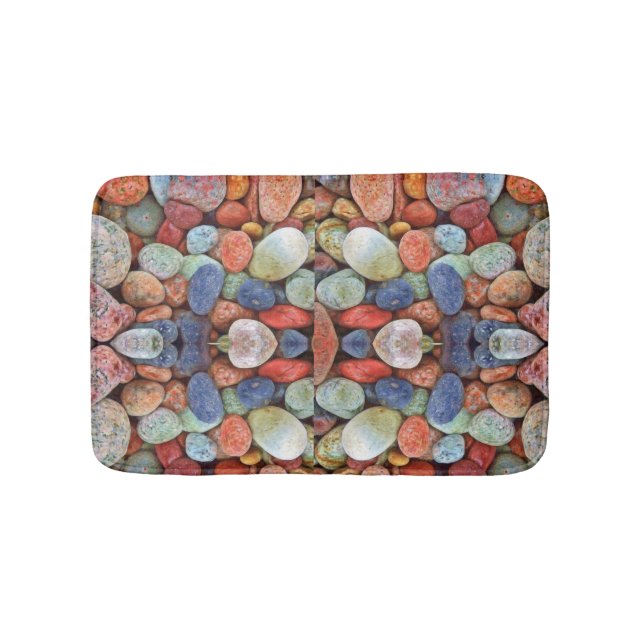Natürliche farbige Zen-Kieselsteine Badematte (Vorderseite)