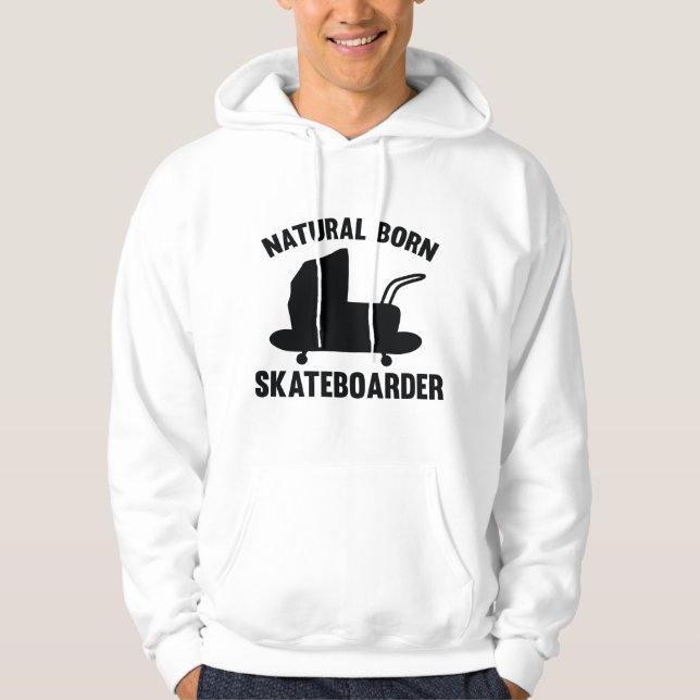 Natürliche Geborene Skateboarder Hoodie (Vorderseite)