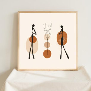 Natürliche Geometrie – Feminine Minimalistische Ku Poster