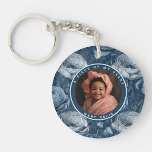 Natürliche Geschenke für Dad Foto Ranunculus Schlüsselanhänger