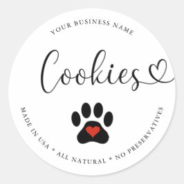 Natürliche Gourmet-Dog-Cookies Runder Aufkleber