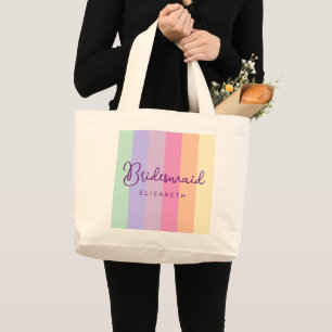 Natürliche Hochzeitsgeschenke für Brautjungfern in Jumbo Stoffbeutel
