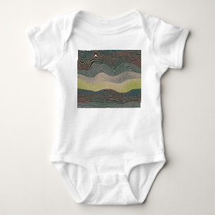 Natürliche Hügel: Landschaftsmuster Baby Strampler